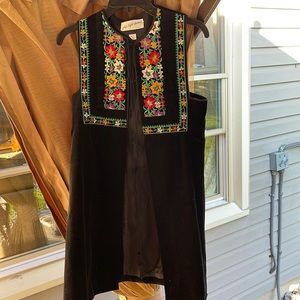 Vintage Saks Fifth Ave 2pc set | Floral design top | velvet material